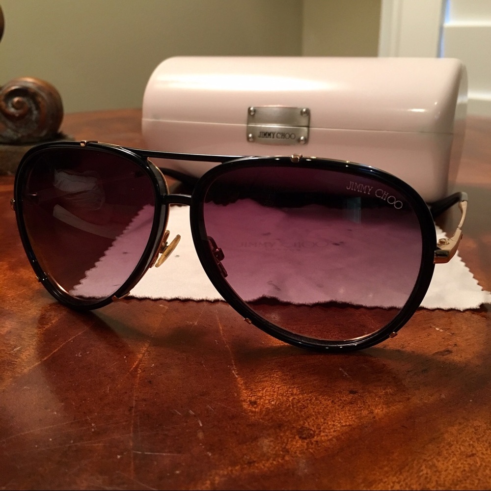 Jimmy Choo Vintage Aviator Sunglasses Exc Cond!